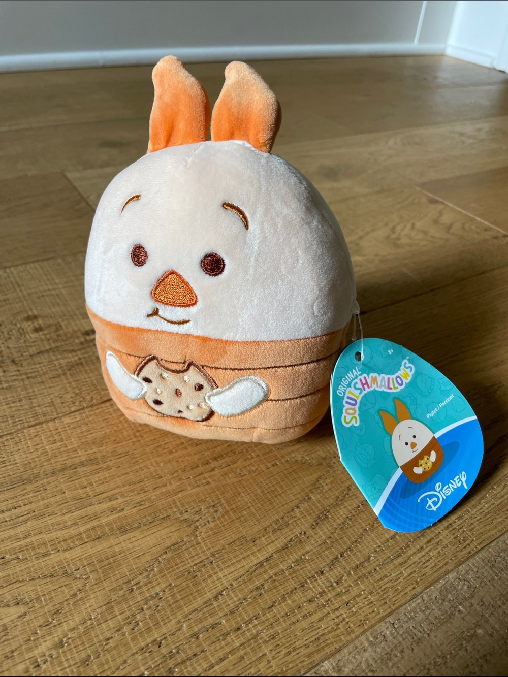 Small Disney Orange Piglet/Porcinet Squishmallow Plush with Cookie Detail